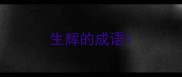 生辉的成语