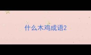 什么木鸡成语