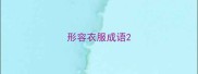 形容衣服成语