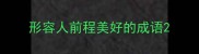 形容人前程美好的成语