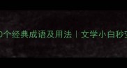 形容林子的10个经典成语及用法文学小白秒变表达达人