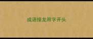 成语接龙用字开头