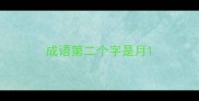 成语第二个字是月