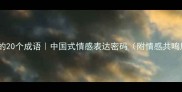 带怜字的20个成语中国式情感表达密码附情感共鸣用法