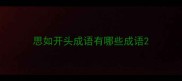思如开头成语有哪些成语