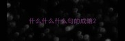 什么什么什么句的成语