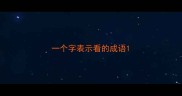 一个字表示看的成语