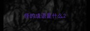 怪的成语是什么