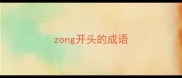 zong开头的成语