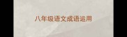 八年级语文成语运用