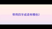 带雨四字成语有哪些