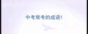 中考常考的成语
