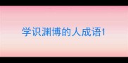 学识渊博的人成语