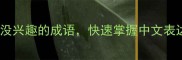 30个没兴趣的成语快速掌握中文表达