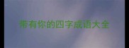 带有你的四字成语大全