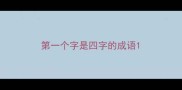 第一个字是四字的成语