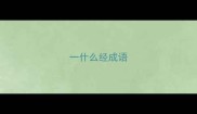 一什么经成语