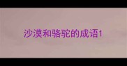 沙漠和骆驼的成语