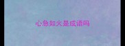 心急如火是成语吗