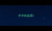 半字的成语