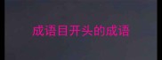 成语目开头的成语