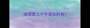 成语第三个字是如的有