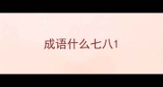 成语什么七八