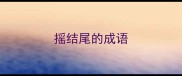 摇结尾的成语