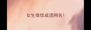 女生微信成语网名