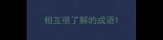 相互很了解的成语