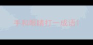手和眼睛打一成语