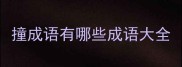 撞成语有哪些成语大全