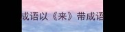 成语以来带成语
