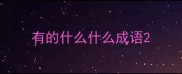 有的什么什么成语