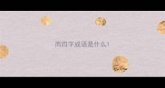 而四字成语是什么