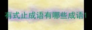 有式止成语有哪些成语