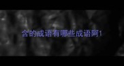 含的成语有哪些成语阿