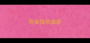 形容投资成语