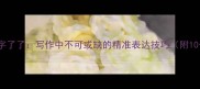 带字了成语字字了了写作中不可或缺的精准表达技巧附10个实用案例