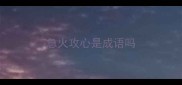 急火攻心是成语吗