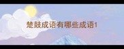 楚鼓成语有哪些成语