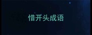 惜开头成语