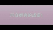 形容都有的成语