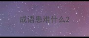 成语患难什么