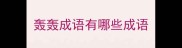 轰轰成语有哪些成语