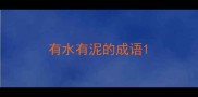 有水有泥的成语