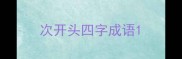 次开头四字成语