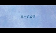 三十的成语
