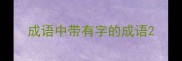 成语中带有字的成语