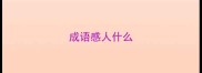 成语感人什么